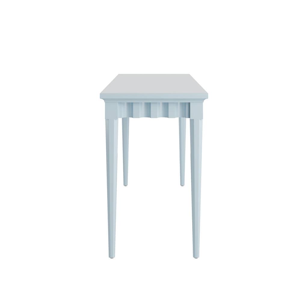 Custom Painted Scalloped Console Table - Well Appointed House