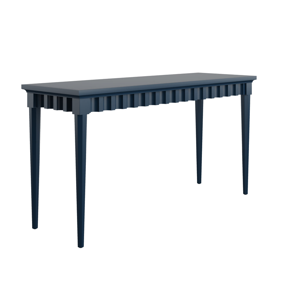 Custom Painted Scalloped Console Table - Well Appointed House