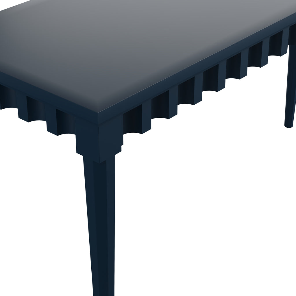 Custom Painted Scalloped Console Table - Well Appointed House