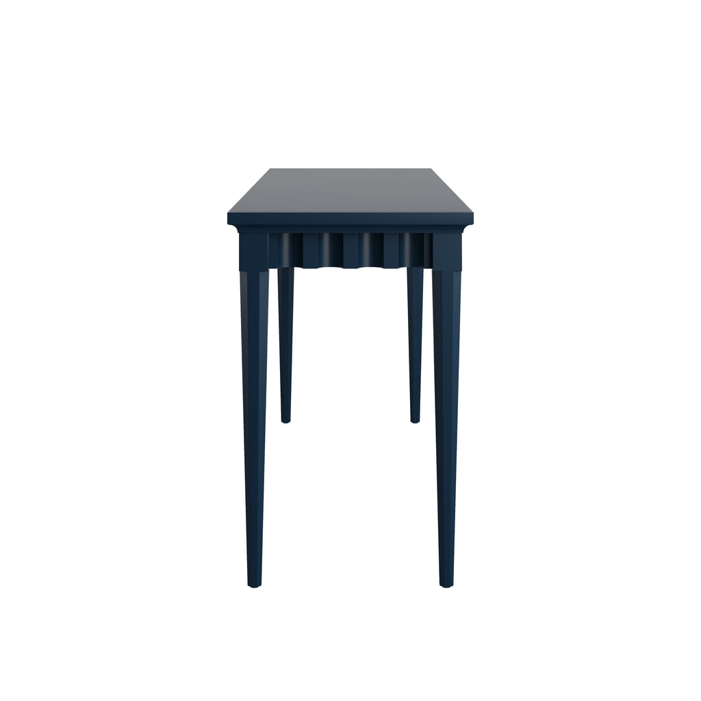 Custom Painted Scalloped Console Table - Well Appointed House
