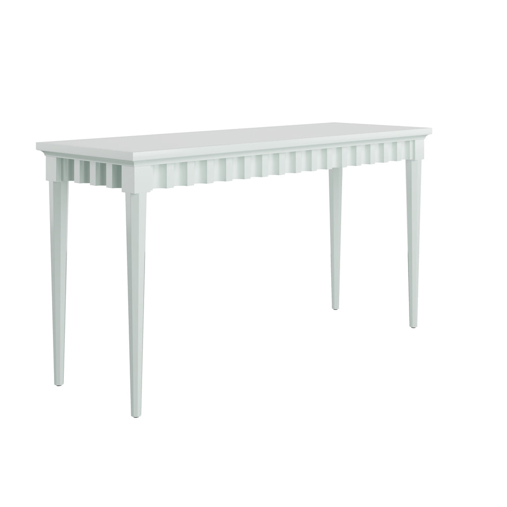 Custom Painted Scalloped Console Table - Well Appointed House