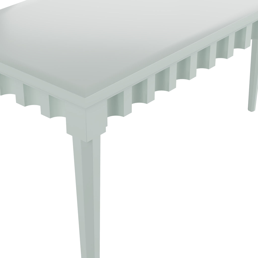 Custom Painted Scalloped Console Table - Well Appointed House