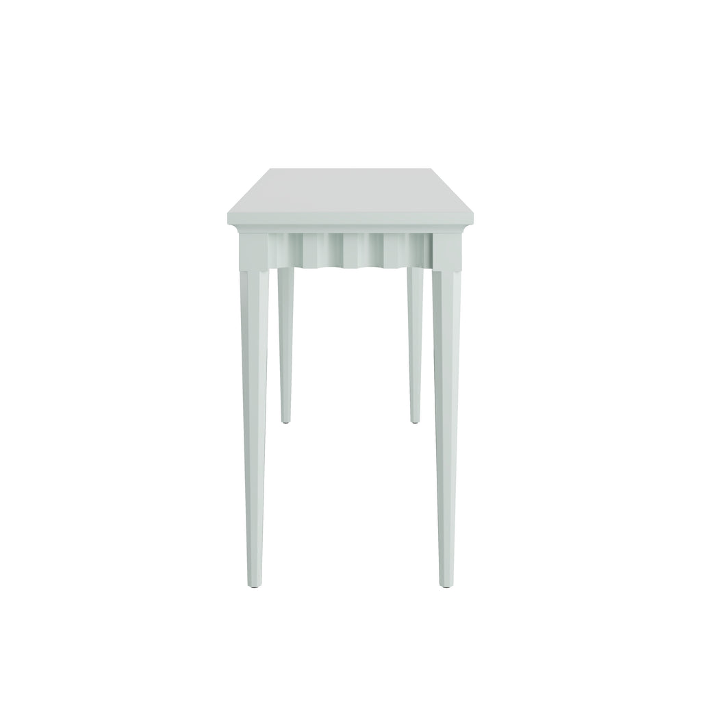 Custom Painted Scalloped Console Table - Well Appointed House
