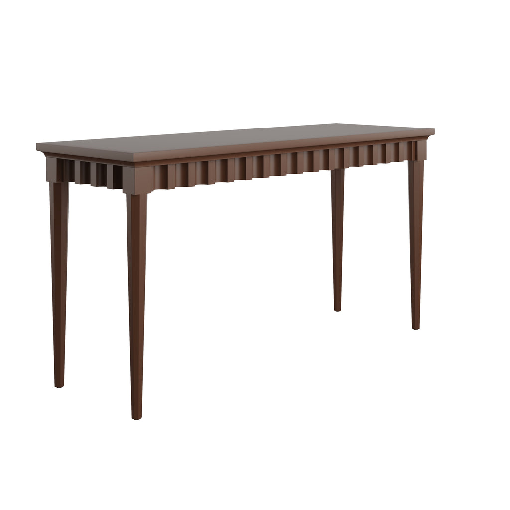 Custom Painted Scalloped Console Table - Well Appointed House