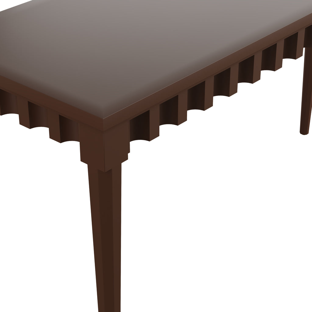 Custom Painted Scalloped Console Table - Well Appointed House