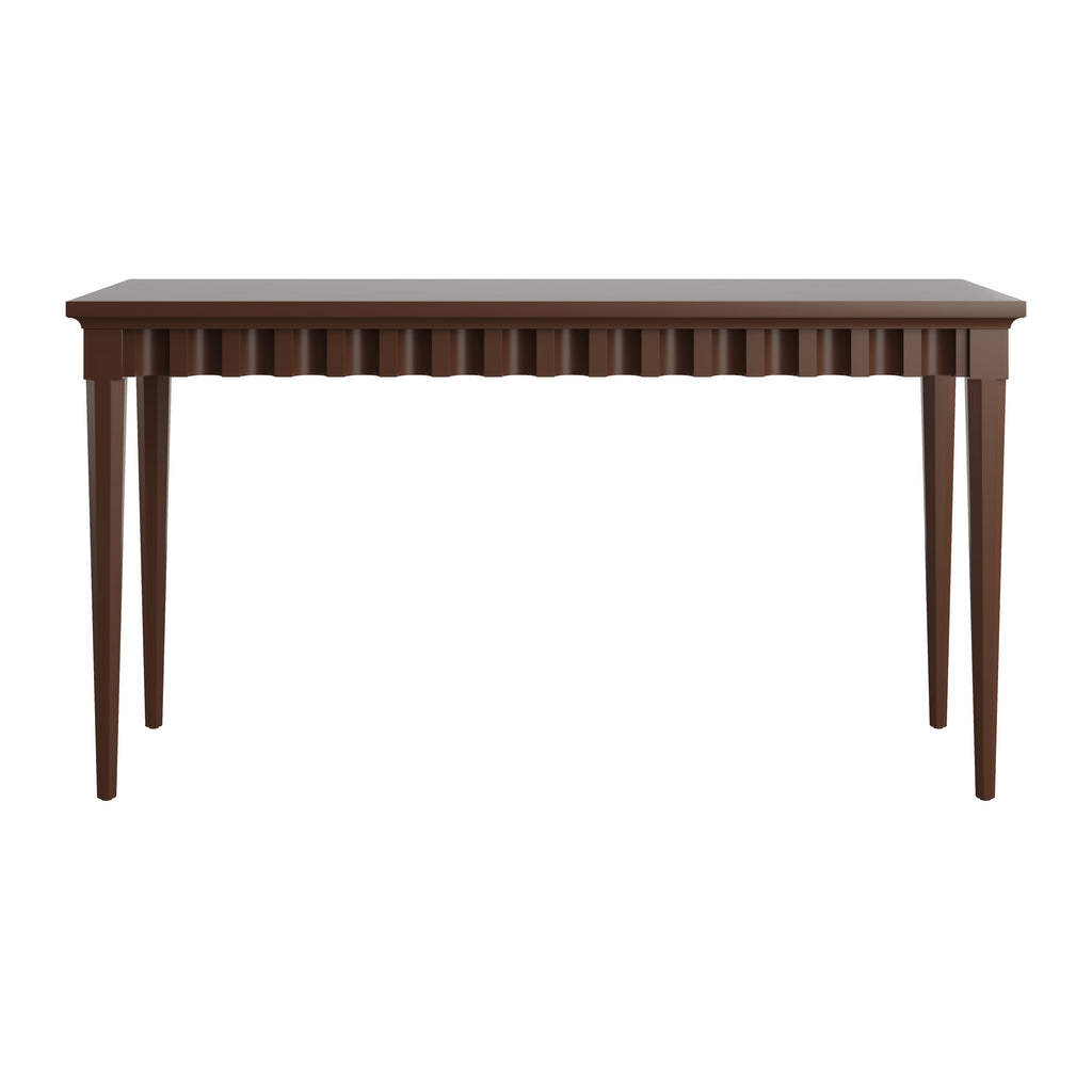 Custom Painted Scalloped Console Table - Well Appointed House
