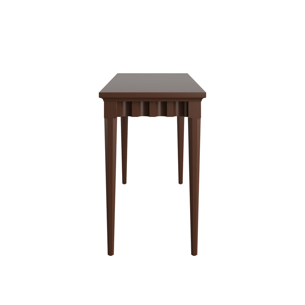 Custom Painted Scalloped Console Table - Well Appointed House