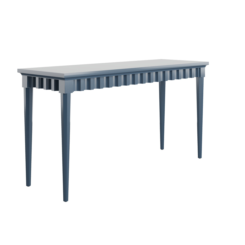 Custom Painted Scalloped Console Table - Well Appointed House