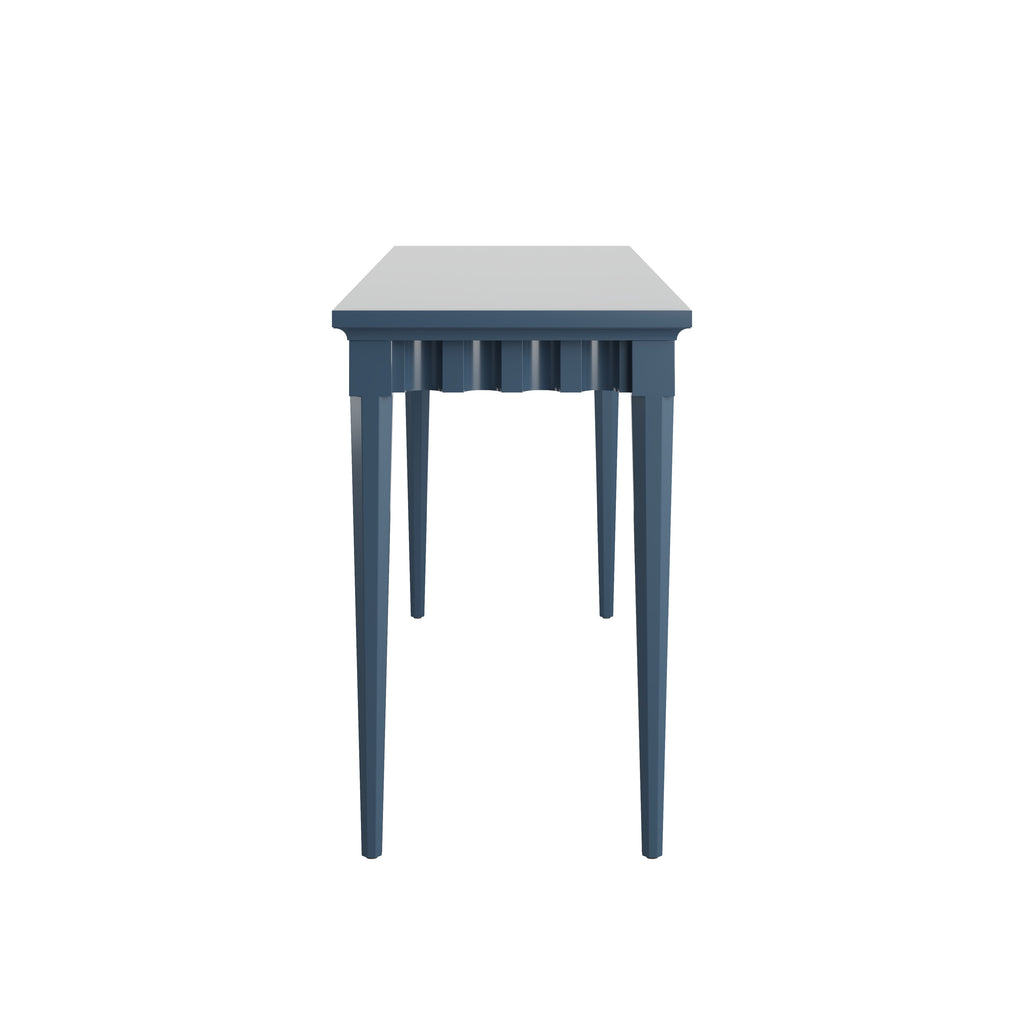 Custom Painted Scalloped Console Table - Well Appointed House