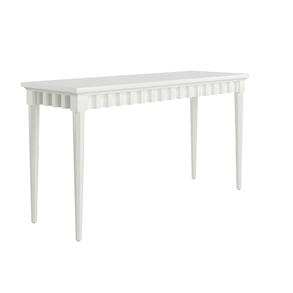 Custom Painted Scalloped Console Table - Well Appointed House