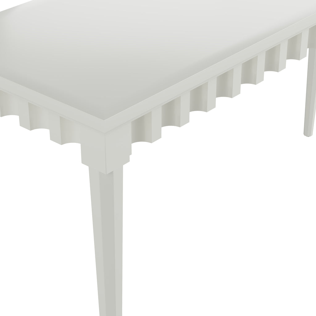 Custom Painted Scalloped Console Table - Well Appointed House