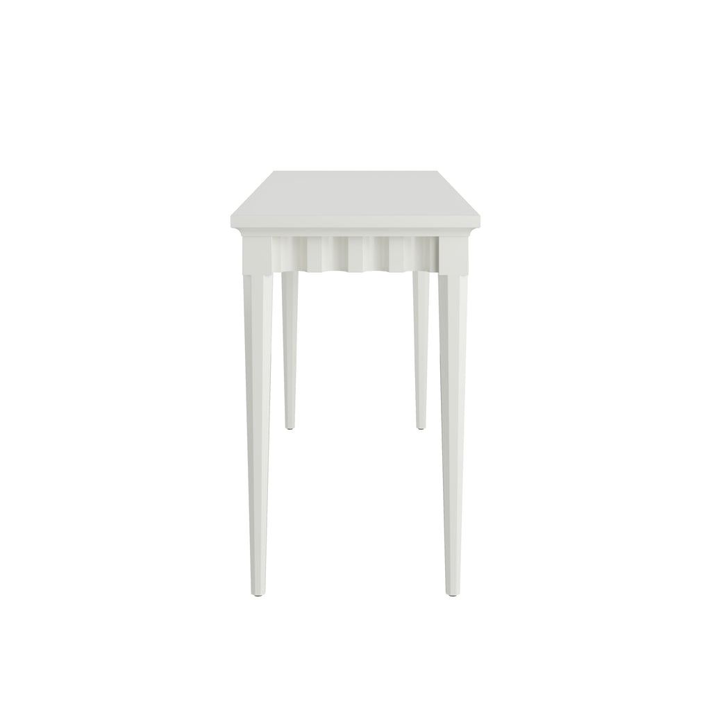 Custom Painted Scalloped Console Table - Well Appointed House