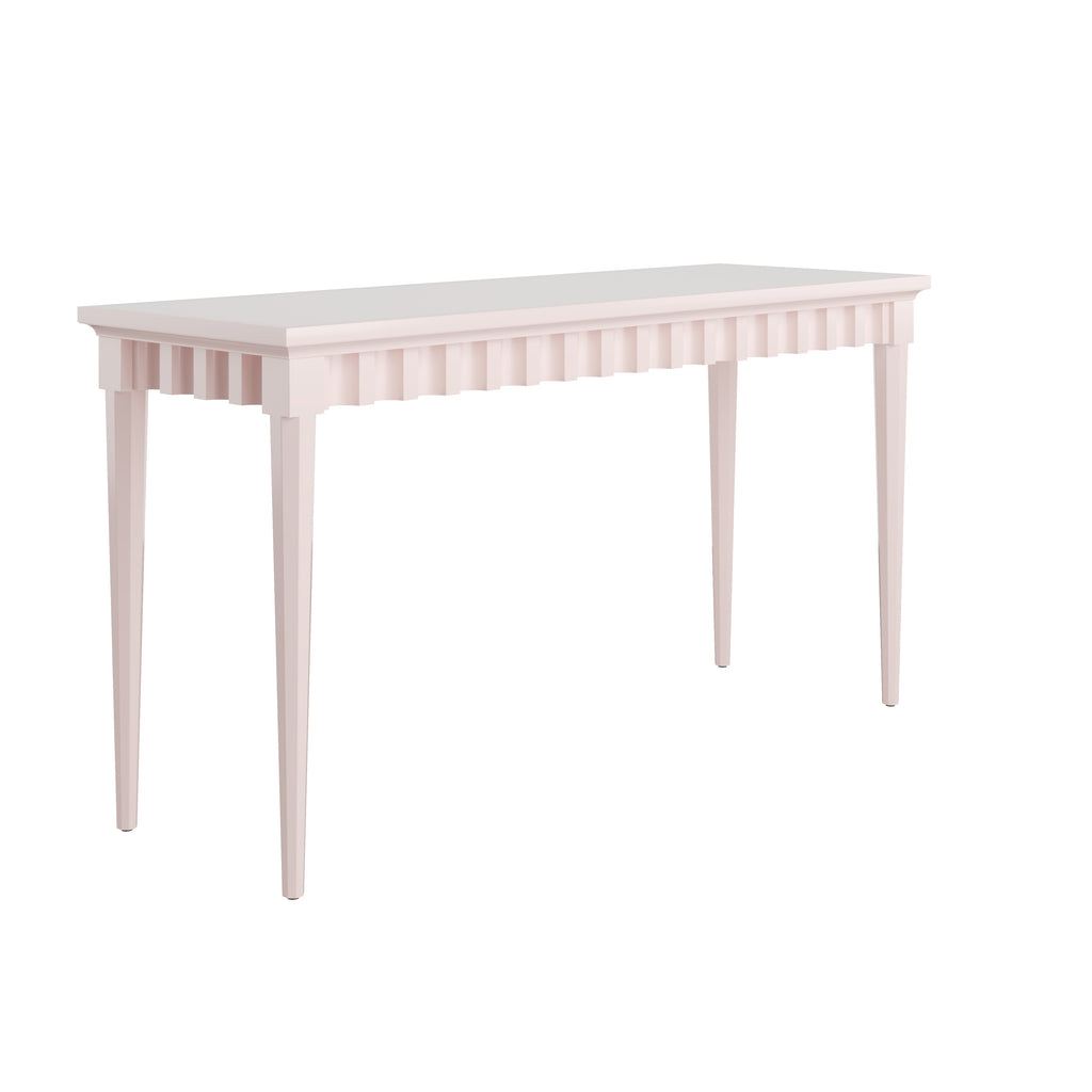 Custom Painted Scalloped Console Table - Well Appointed House