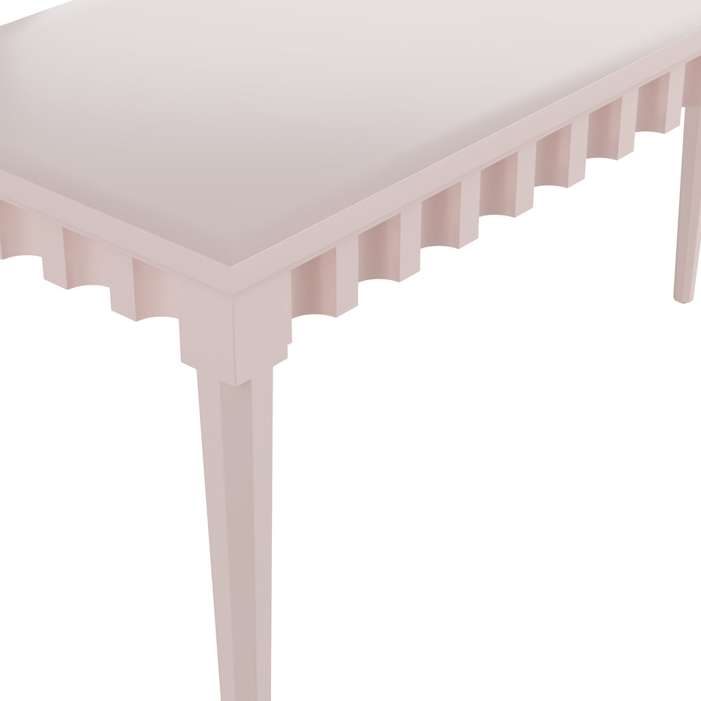 Custom Painted Scalloped Console Table - Well Appointed House