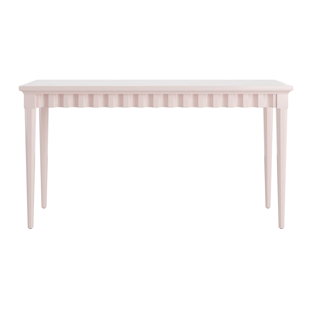 Custom Painted Scalloped Console Table - Well Appointed House
