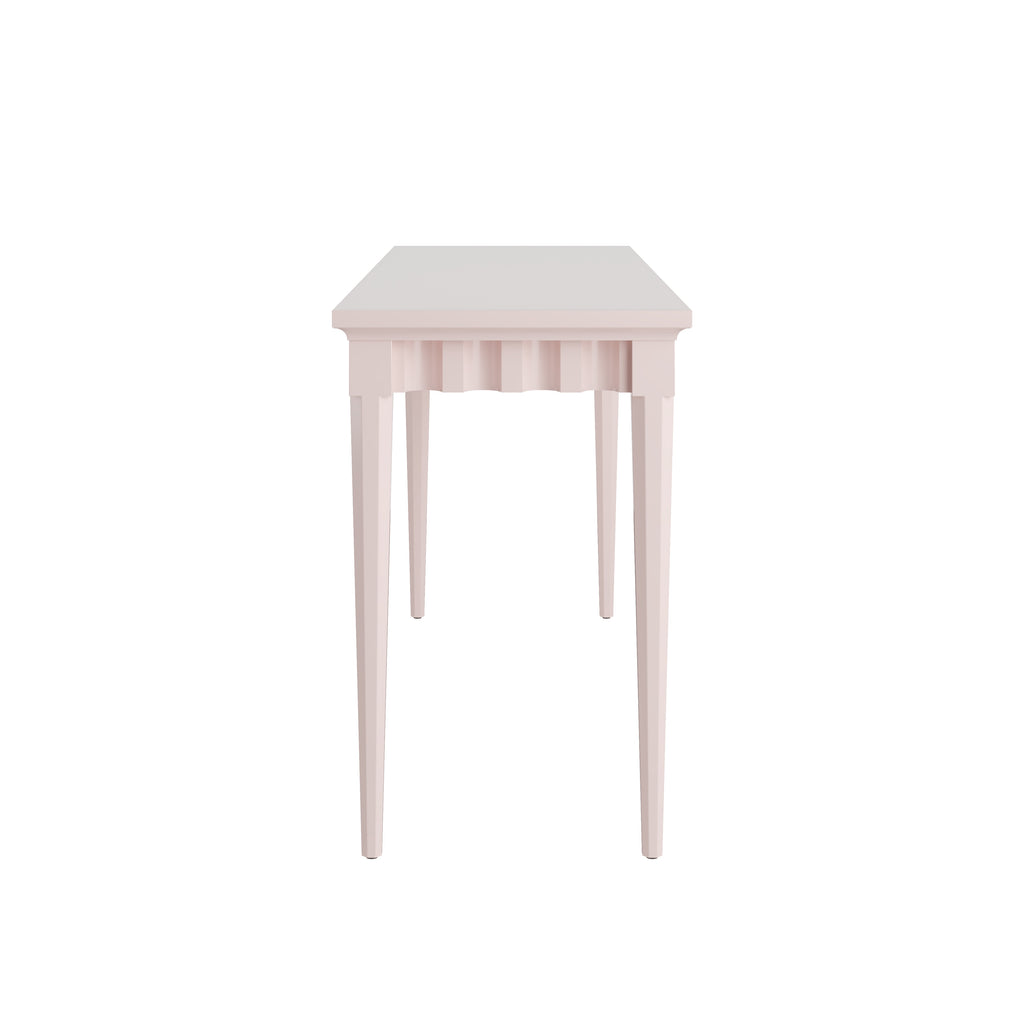 Custom Painted Scalloped Console Table - Well Appointed House