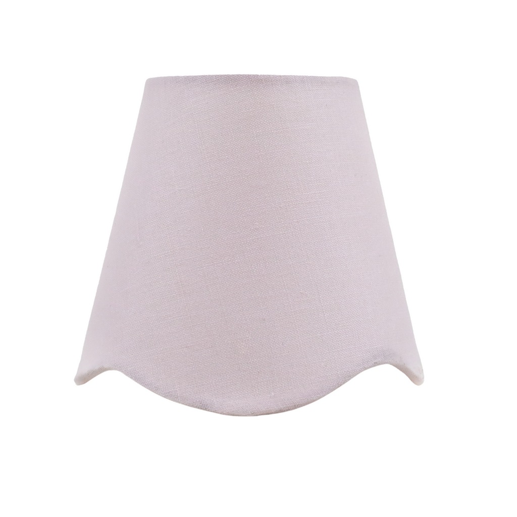 Scalloped Linen Chandelier Shade - The Well Appointed House