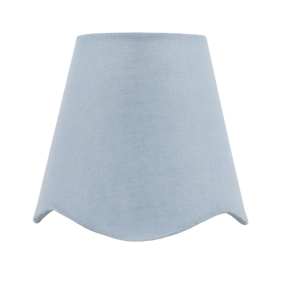 Scalloped Linen Chandelier Shade - The Well Appointed House