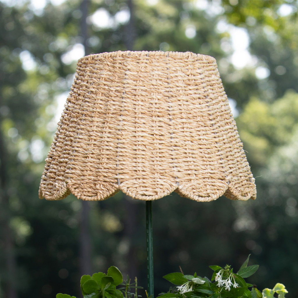 Seagrass Lampshade, Scalloped in Ivory - The Well Appointed House