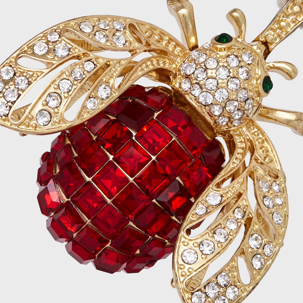 Sparkle Bee Hanging Ornament, Ruby - The Well Appointed House