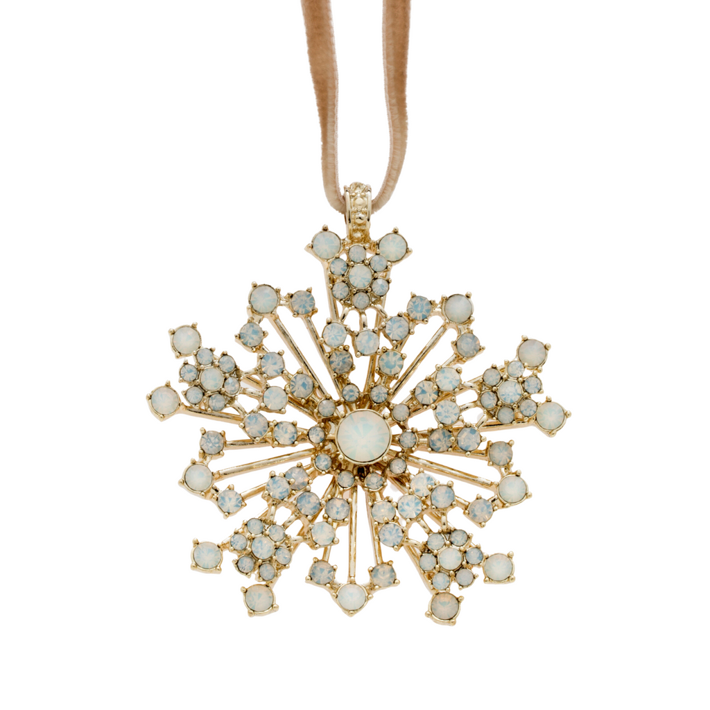 Sparkle Snowflake Ornament, Opal - The Well Appointed House