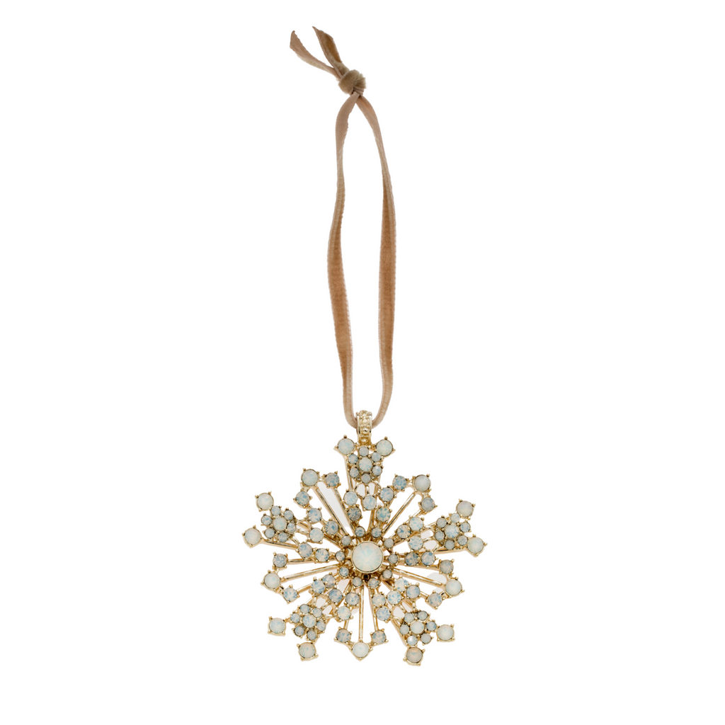 Sparkle Snowflake Ornament, Opal - The Well Appointed House