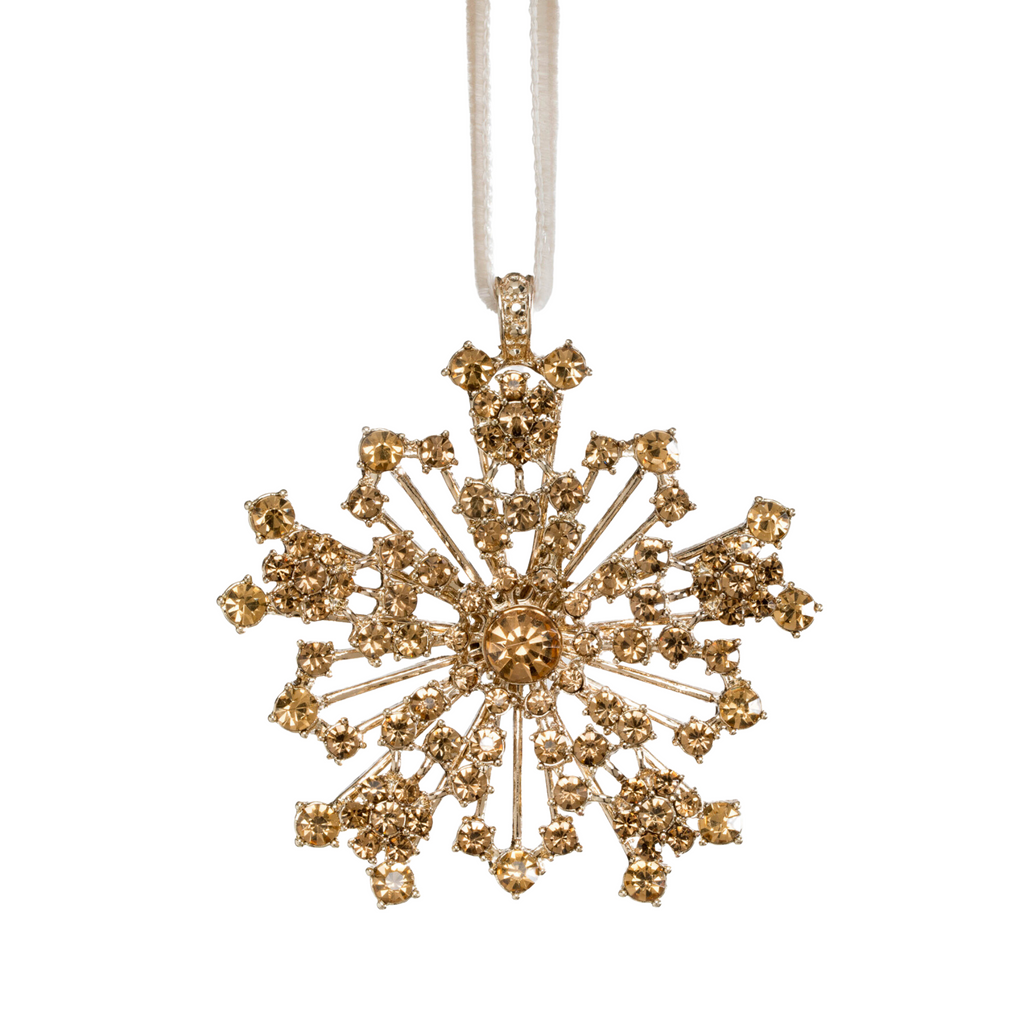 Sparkle Snowflake Ornament, Topaz - The Well Appointed House