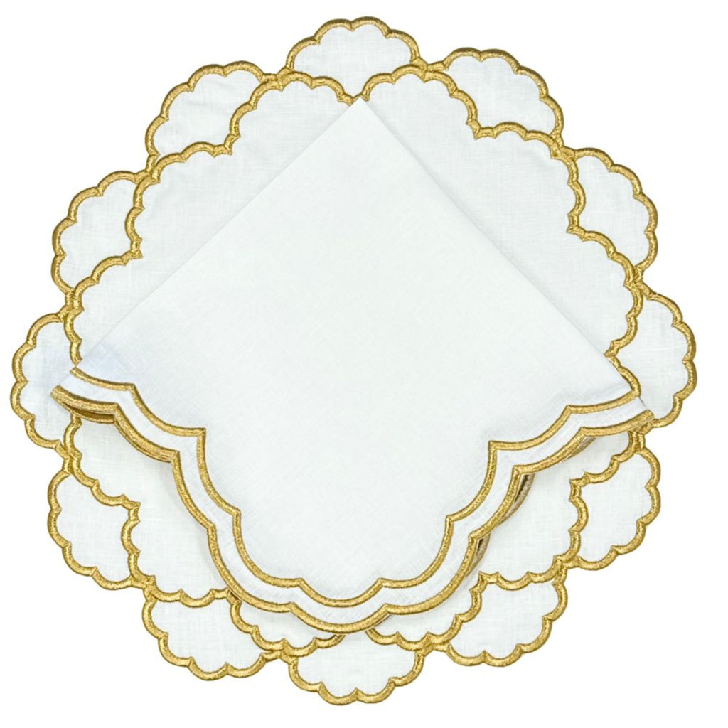 Studio Collection Lillian Placemat in Gold, Set of 4 - The Well Appointed House