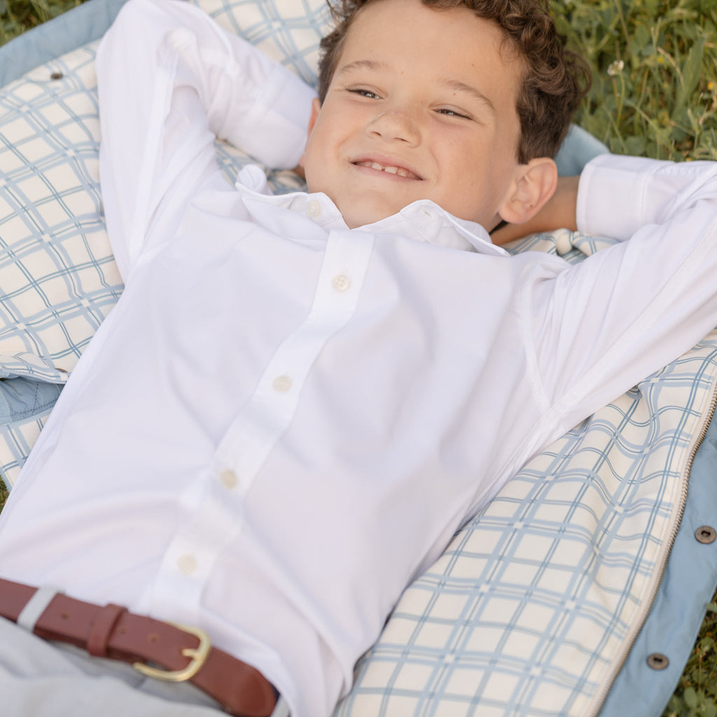 Bennett Button Down in Classic White - The Well Appointed House