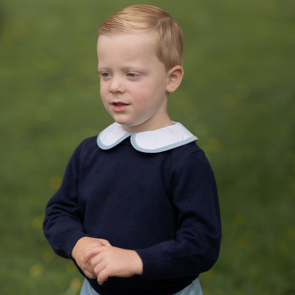 Christopher Crewneck in Narragansett Navy - The Well Appointed House