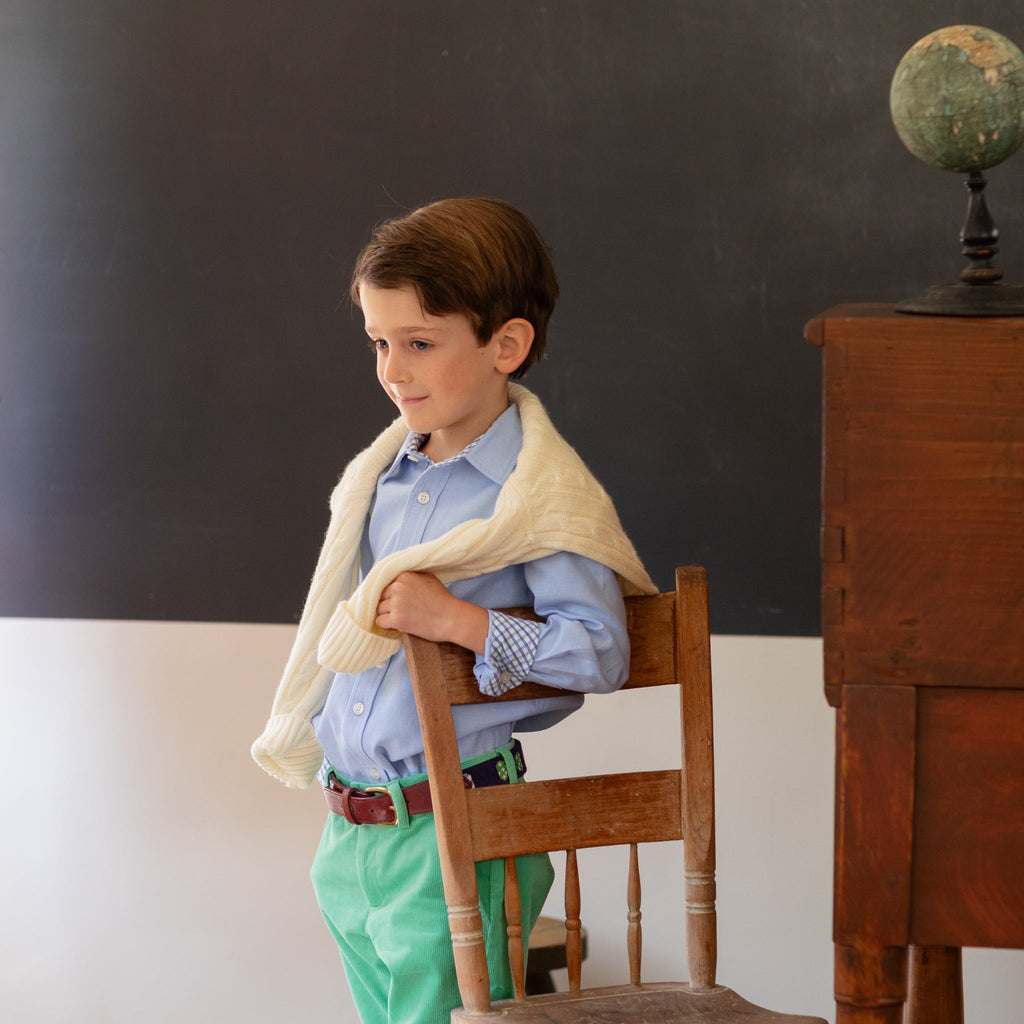 Brooks Button Down in Andover Blue with Chatham Check - The Well Appointed House