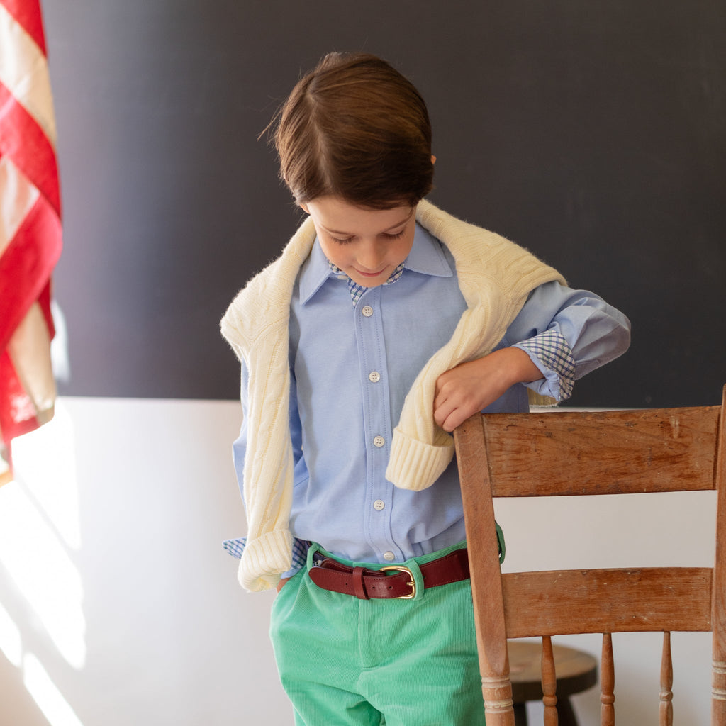 Brooks Button Down in Andover Blue with Chatham Check - The Well Appointed House