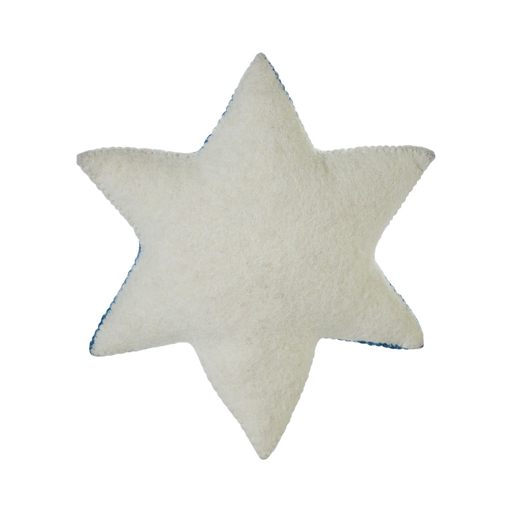 Handmade Hand Felted Wool Christmas Tree Topper - Star of David - The Well Appointed House