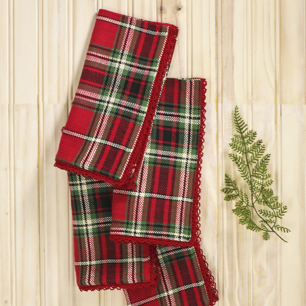 Set of Four Tartan Plaid Napkins - The Well Appointed House