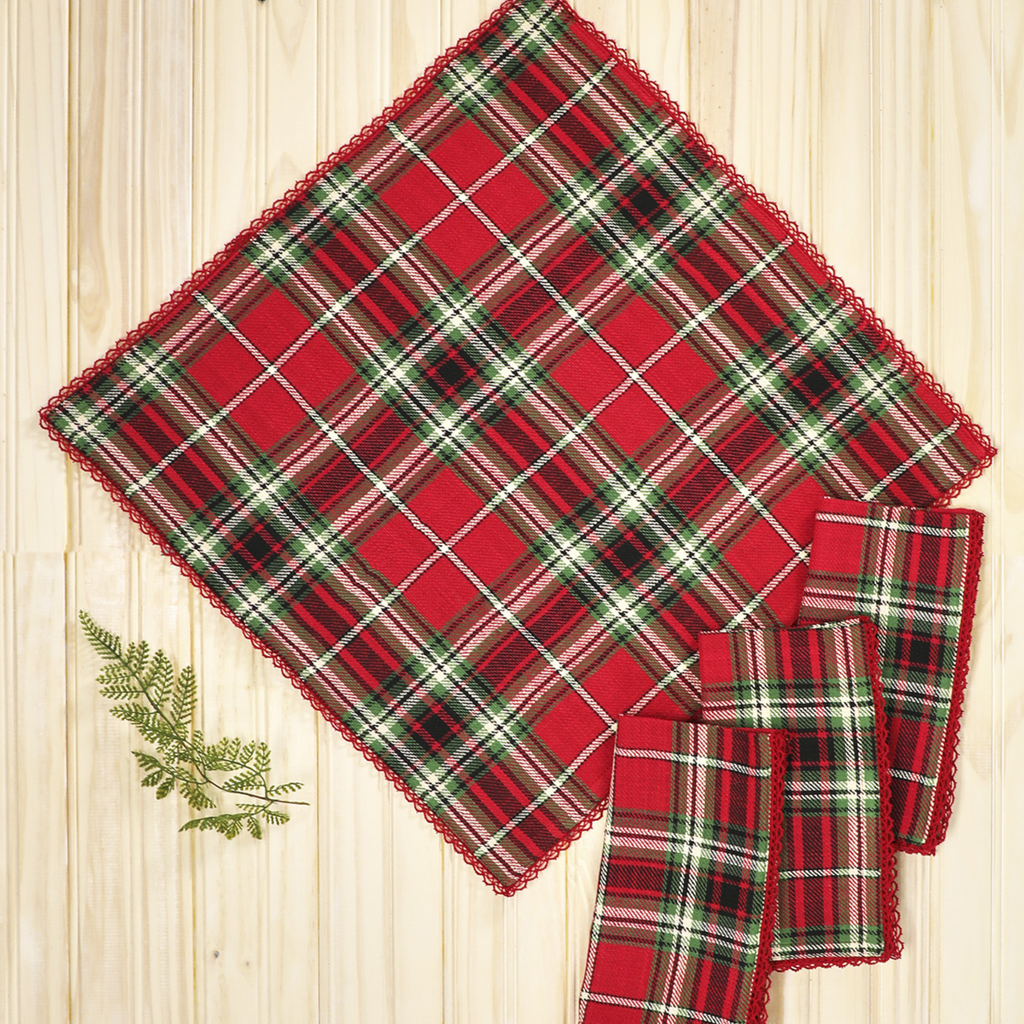 Set of Four Tartan Plaid Napkins - The Well Appointed House