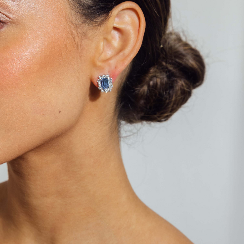 Tati Studs in Light Sapphire - The Well Appointed House