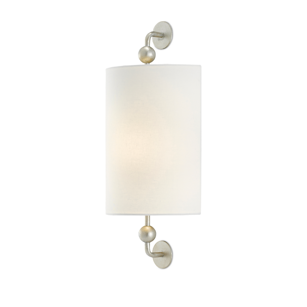 Tavey Silver Wall Sconce - The Well Appointed House