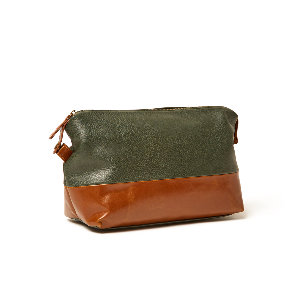 The Oxford Toiletry Bag in Dark Green - The Well Appointed House