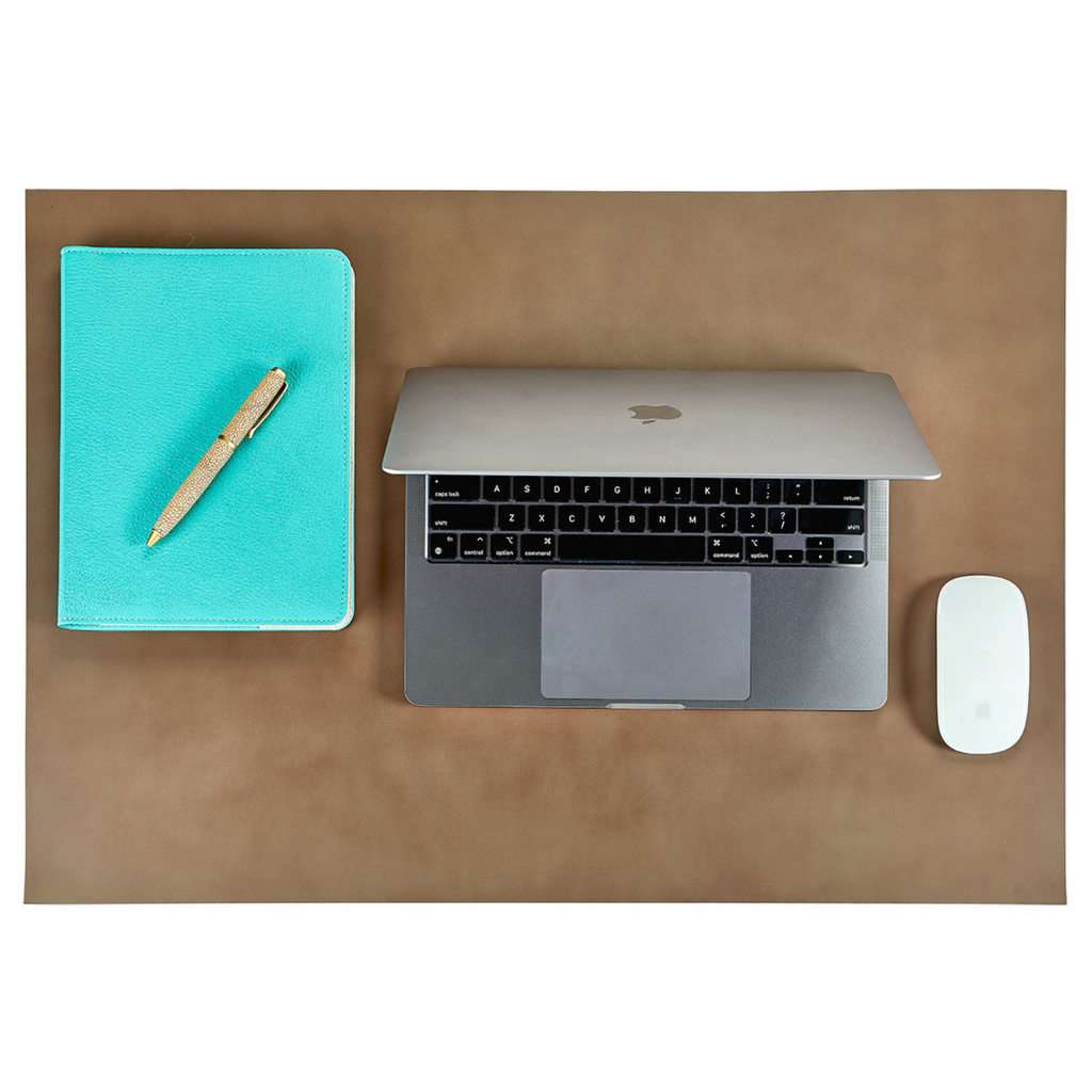 Personalize Italian Leather Double Sided Desk Blotter - The Well Appointed House