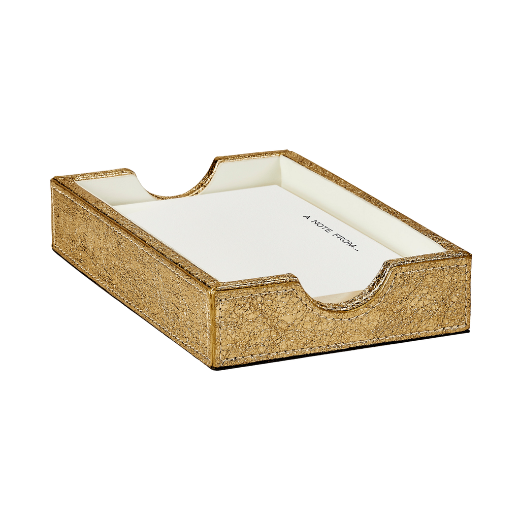 Embossed Python Leather Memo Tray - The Well Appointed House