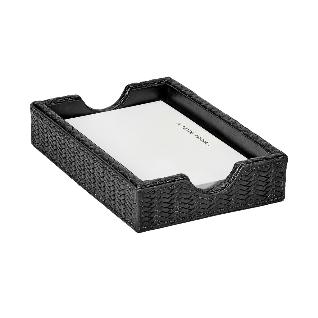 Embossed Python Leather Memo Tray - The Well Appointed House