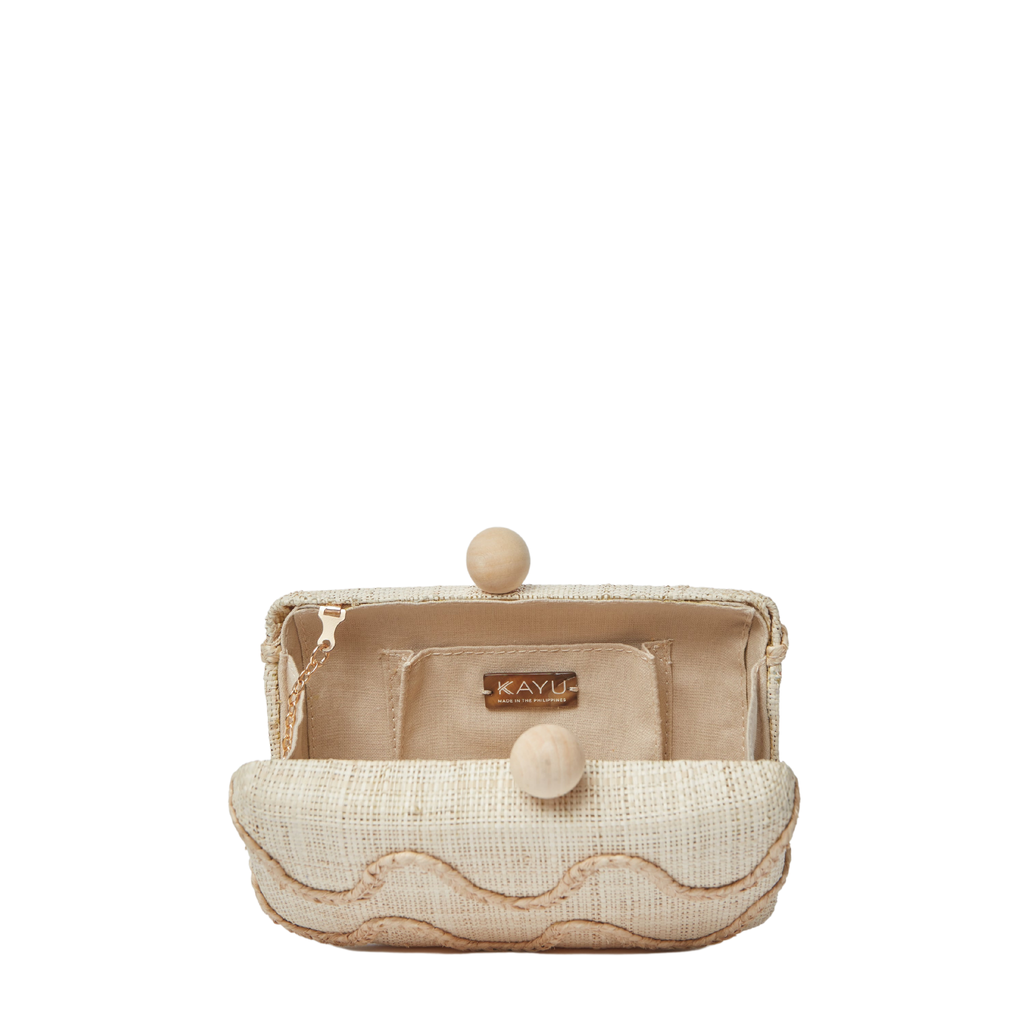 Tierra Embroidered Straw Clutch Bag in Natural - The Well Appointed House