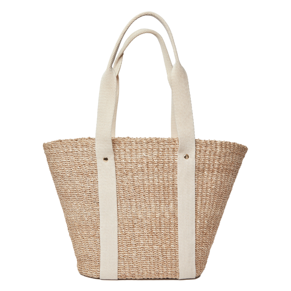 Toci Straw Tote Bag in Ivory - The Well Appointed House