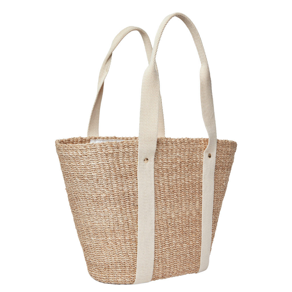 Toci Straw Tote Bag in Ivory - The Well Appointed House