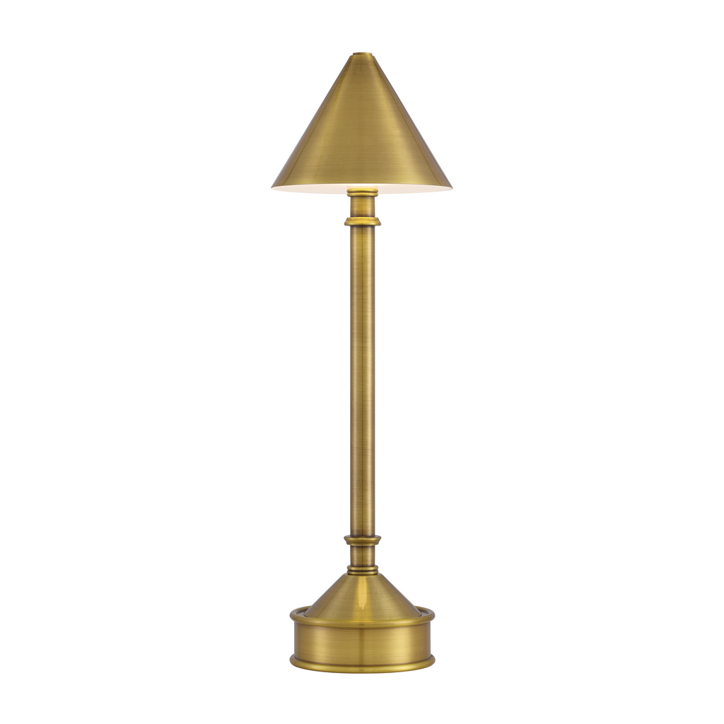 Traipse Brass Cordless Table Lamp - The Well Appointed House