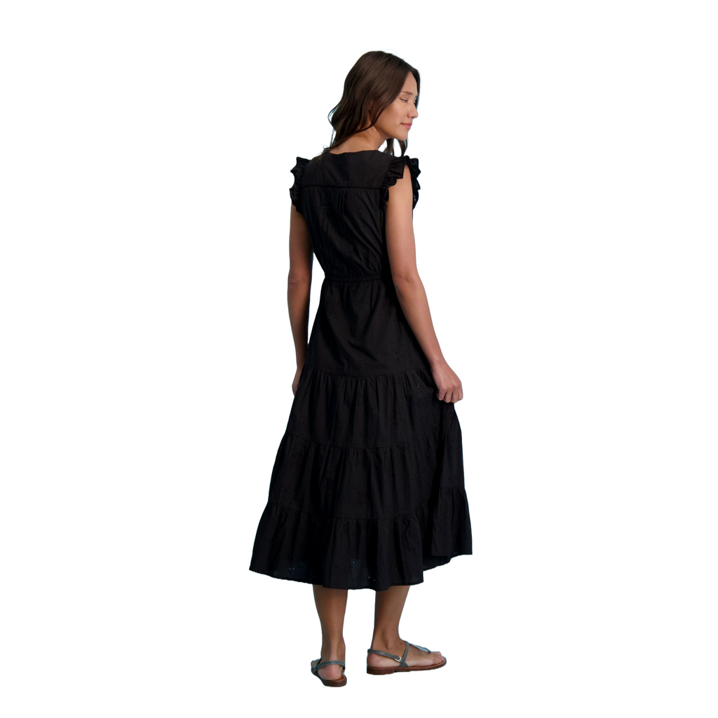 Giselle Women's Maxi Dress Black Eyelet - The Well Appointed House