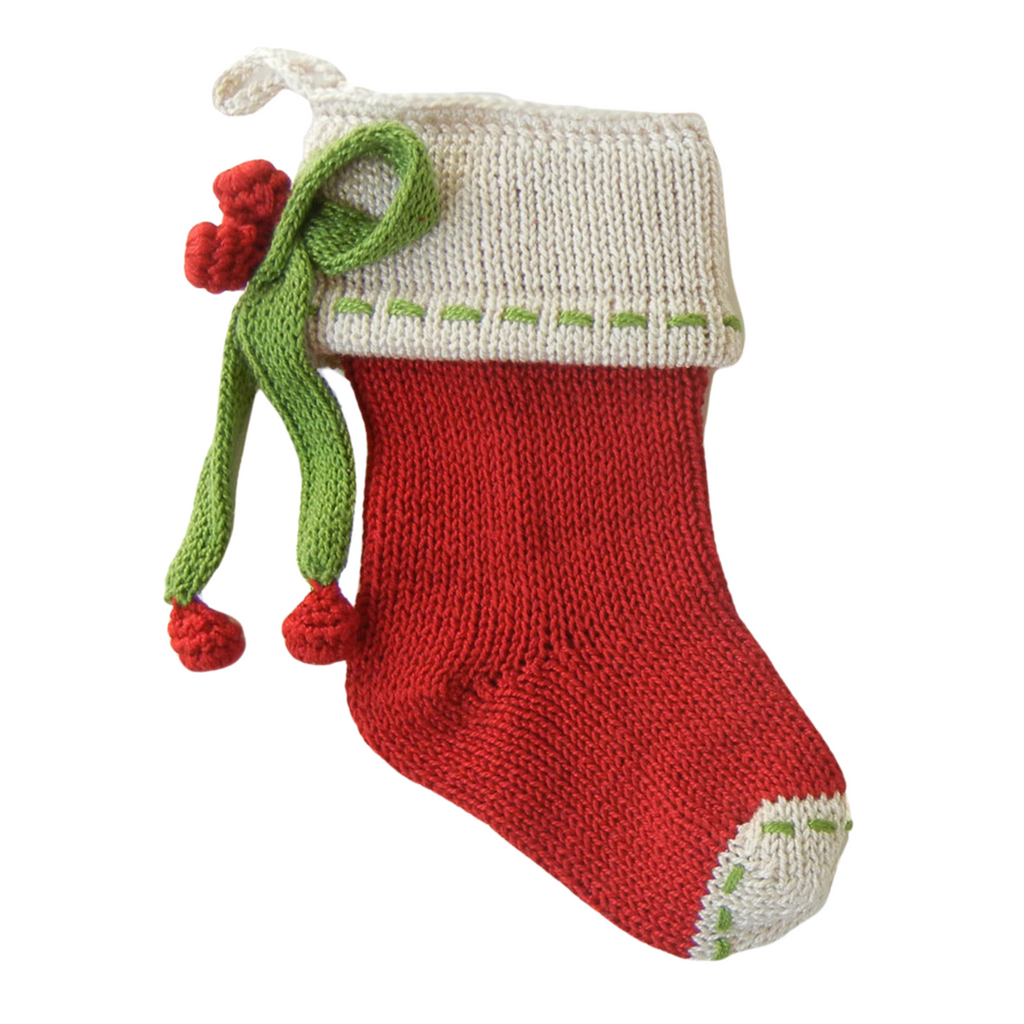 Bow Mini Stocking in Red - the well appointed house