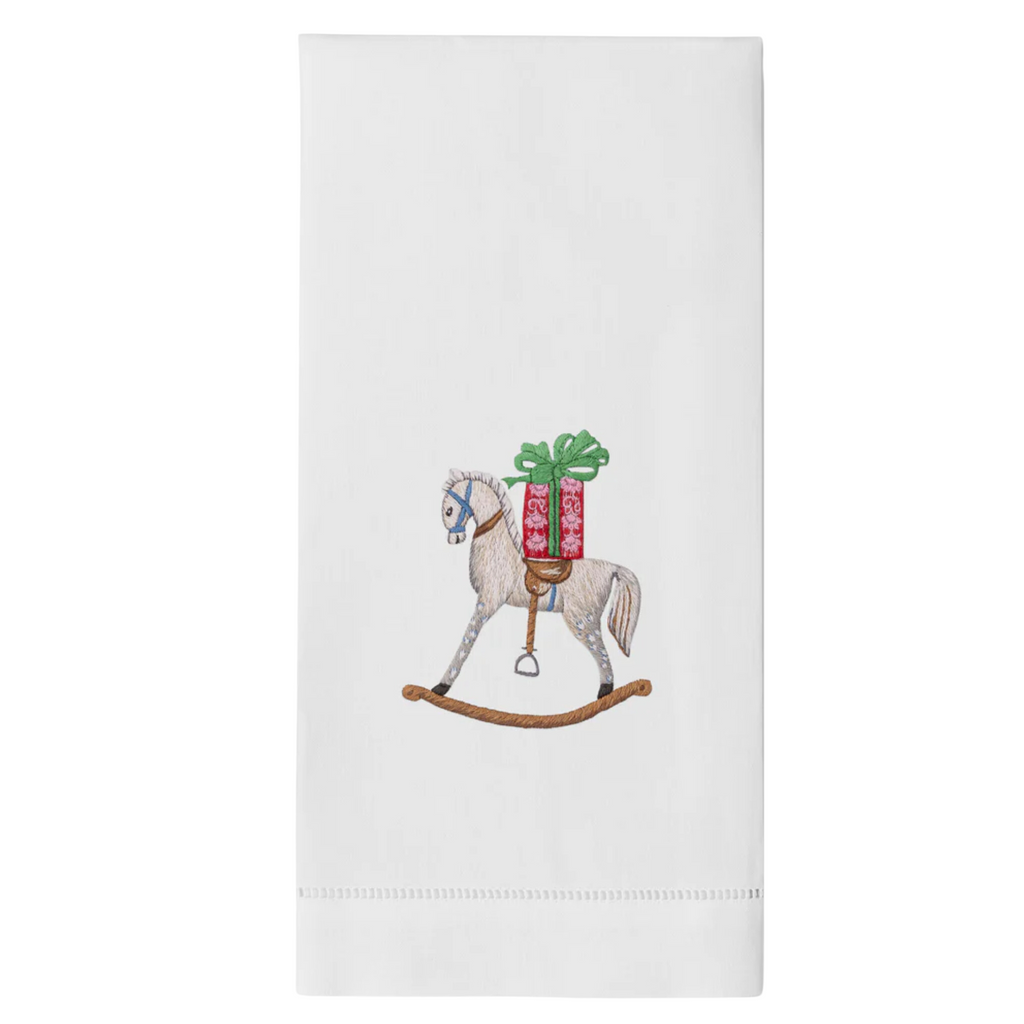 Rocking Horse Christmas Hand Towels - The Well Appointed House