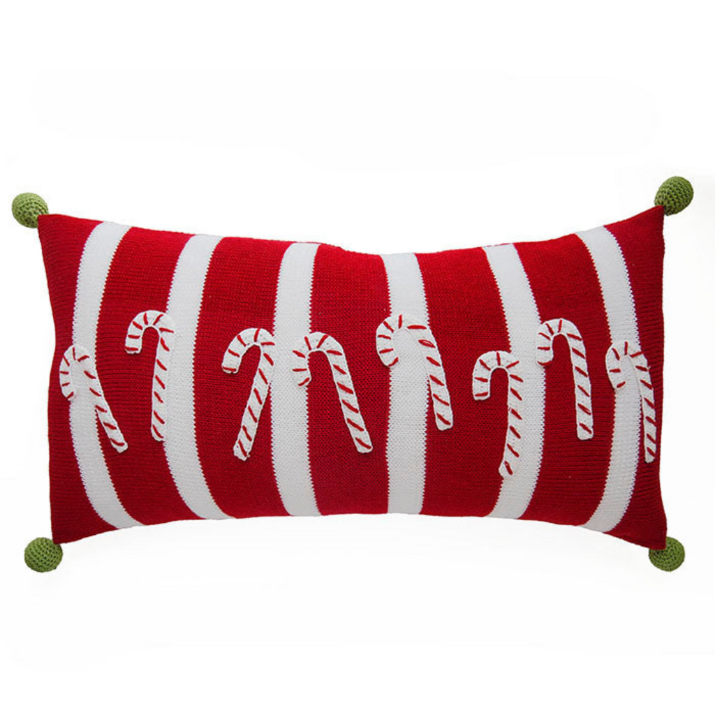 Candy Cane Lumbar Pillow - The Well Appointed House