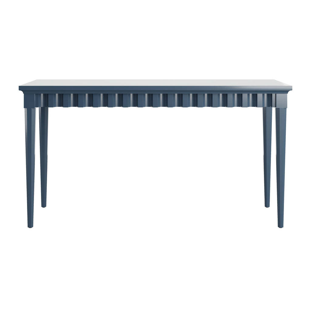 Custom Painted Scalloped Console Table - Well Appointed House